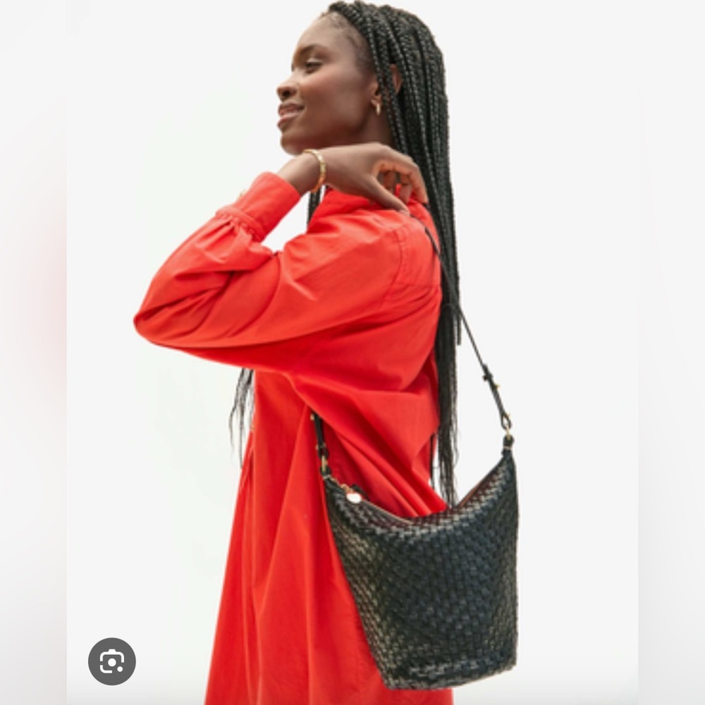 Excellent condition Clare V petite Jeanne in black woven